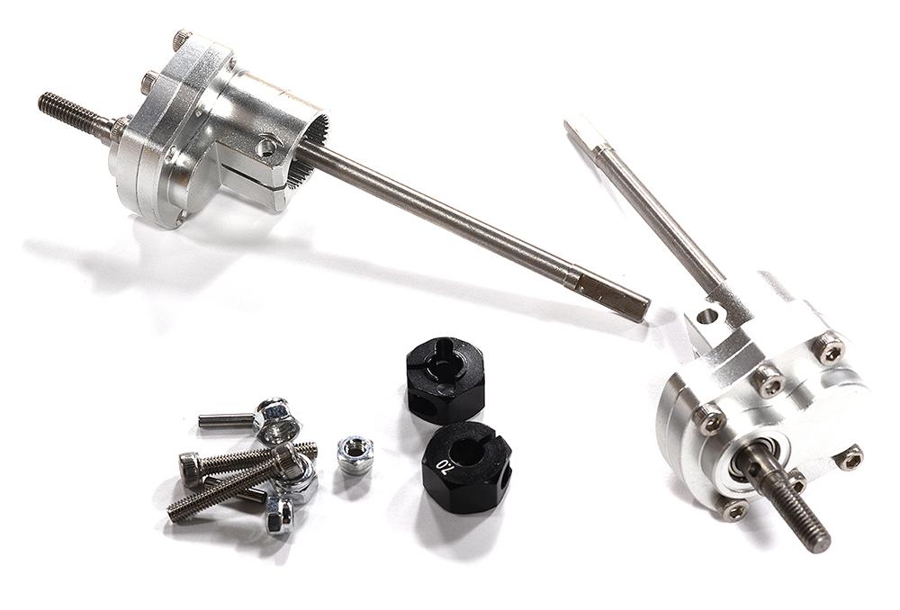 Alloy Machined Rear Portal Axle Conversion for Axial 1/10 SCX10 II for R/C  or RC - Team Integy