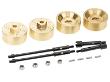 Brass 19g Each Wheel Spacers 11mm Thick w/ Extended Axles for Axial 1/24 SCX24