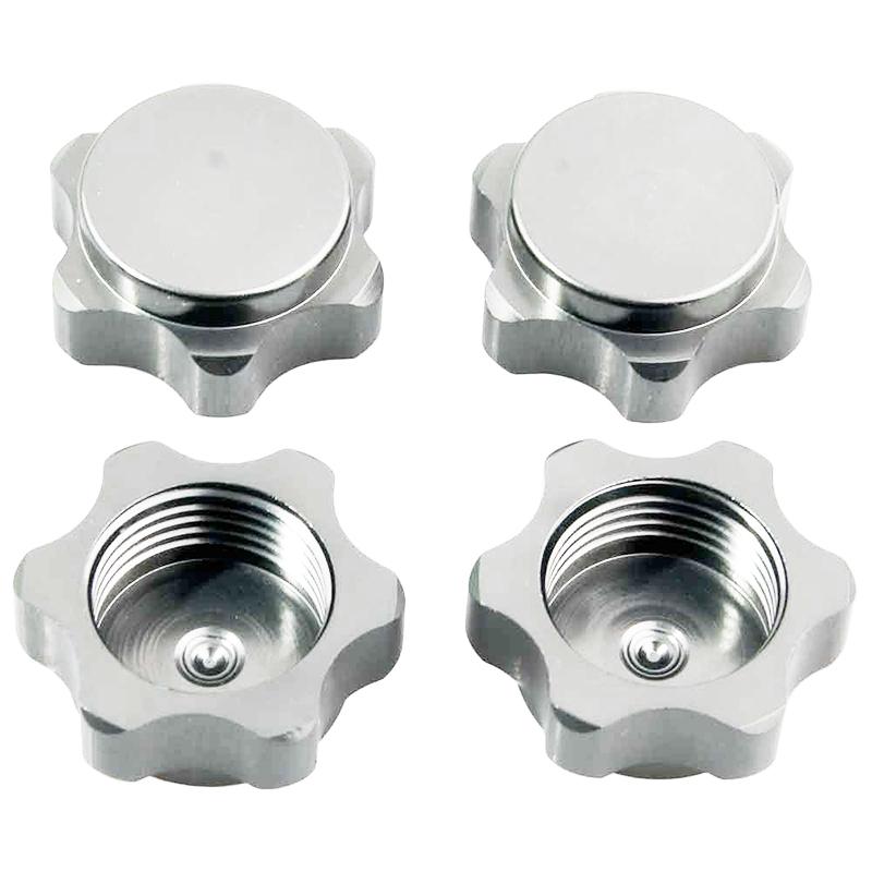 Billet Machined Aluminum 17mm Hex Hub Covers for 1/8 Buggy and