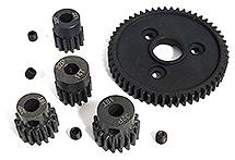 Steel 32 Pitch 54T Spur+13+14+16+18T Pinion Set w/5mm for Most Traxxas 1/10 4X4