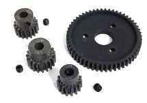 Steel 32 Pitch 54T Spur+15+17+19T Pinion Set w/5mm for Most Traxxas 1/10 4X4