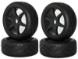 Rubber Tires, Wheels & Inserts TK02 Style w/ 17mm Hex for 1/8 Buggy Size 4pcs.
