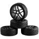Rubber Tires, Wheels & Inserts TK08 Style w/ 17mm Hex for 1/8 Buggy Size 4pcs.