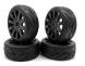 Rubber Tires, Wheels & Inserts TK09 Style w/ 17mm Hex for 1/8 Buggy Size 4pcs.
