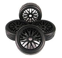Rubber Tires, Wheels & Inserts TK11 Style w/ 17mm Hex for 1/8 Buggy Size 4pcs.