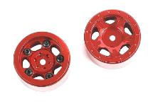 Billet Machined Alloy Wheels (2) for Axial 1/24 SCX24 Rock Crawler