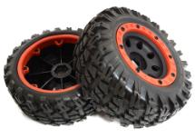 3.2/4.0 Tires, Wheels TK15 w/Inserts 17mm Hex for 1/8 & 1/7 Size 2pcs OD=138mm