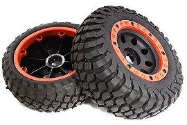 3.2/4.0 Tires, Wheels TK65 w/Inserts 17mm Hex for 1/8 & 1/7 Size 2pcs OD=140mm