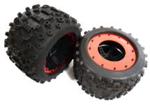 Tires, Wheels & Inserts TK17 w/ 17mm Hex for Monster Truck Size 2pcs OD=155mm