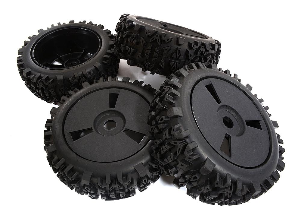 Tires, Wheels & Inserts TK21 Style w/ 17mm Hex for 1/8 Size 4pcs OD=122mm