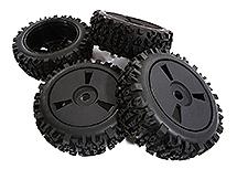 Tires, Wheels & Inserts TK21 Style w/ 17mm Hex for 1/8 Size 4pcs OD=122mm