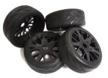 Tires, Wheels & Inserts TK30 Style w/ 17mm Hex for 1/8 Buggy Size 4pcs OD=102mm