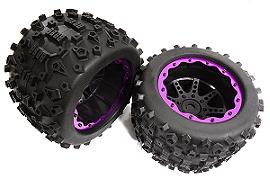 Tires, Wheels & Inserts TK41 w/17mm Hex for 1/8 Monster Truck Size 2pcs OD=155mm