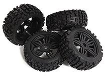 Tires, Wheels & Inserts TK46 Style w/ 17mm Hex for 1/8 Buggy Size 4pcs OD=120mm