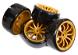 10 Spoke Complete Wheel & Tire Set (4) for Drift Racing (O.D.=62mm)