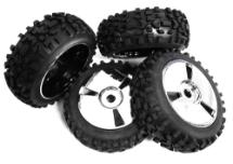 Tires, Wheels & Inserts TK51 Style w/ 17mm Hex for 1/8 Buggy Size 4pcs OD=120mm