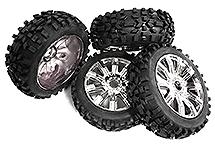 Tires, Wheels & Inserts TK52 Style w/ 17mm Hex for 1/8 Buggy Size 4pcs OD=120mm