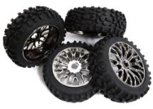 Tires, Wheels & Inserts TK53 Style w/ 17mm Hex for 1/8 Buggy Size 4pcs OD=120mm