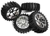 Tires, Wheels & Inserts TK55 Style w/ 17mm Hex for 1/8 Buggy Size 4pcs OD=120mm