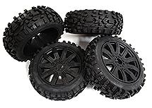 Tires, Wheels & Inserts TK63 Style w/ 17mm Hex for 1/8 Buggy Size 4pcs OD=120mm