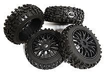 Tires, Wheels & Inserts TK64 Style w/ 17mm Hex for 1/8 Buggy Size 4pcs OD=120mm