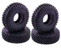 Realistic Rubber Tires (4) for Axial 1/24 SCX24 Rock Crawler (O.D.=54mm)