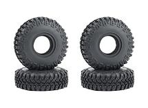Realistic Rubber Tires (4) for Axial 1/24 SCX24 Rock Crawler (O.D.=54mm)