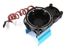 Thermo Controlled Twin 30x30mm Fan w/ Intake Ram Funnel for 36mm Motor, 1/10 RC