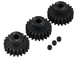 Billet Steel Pinion Gears 20T, 21T & 22T MOD1 Pitch 5mm Shaft for 1/8 Brushless