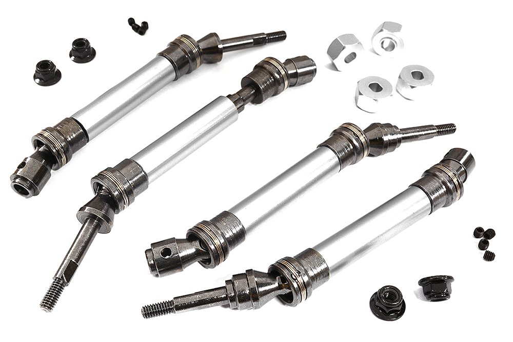 Alloy Front & Rear Universal Drive Shaft Set for Traxxas 1/10