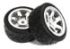 Alloy 6 Spoke Wheels w/ Rubber Radials Tires for 1/10 Mini & Tamiya M-Chassis