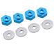 12-to-17mm Conversion Alloy Hex Wheel (4) Hub +1mm Offset for 1/10 Scale RC