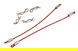 Secured Body Clip (4) with 120mm Retainer Link for 1/16 & 1/10 RC