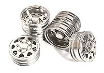 Machined Alloy Front & Rear Dually Wheel (4) Set for Tamiya 1/14 Scale Trucks