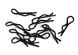 Bent-Up Body Clips (10) for 1/10 RC Cars & Trucks (LxW=25x7mm)
