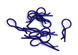 Color Bent-Up Body Clips (10) for 1/7 & 1/8 RC Cars & Trucks (LxW=33x13mm)