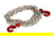 Realistic 1/10 Scale Metal Drag Chain w/ Tow Hooks for Off-Road Crawler
