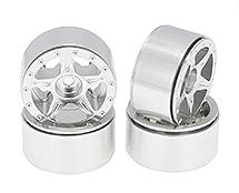 Billet Machined Alloy Wheels (4) for Axial 1/24 SCX24 Rock Crawler