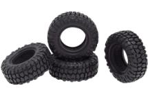 Realistic Rubber Tires (4) for Axial 1/24 SCX24 Rock Crawler (O.D.=48mm)