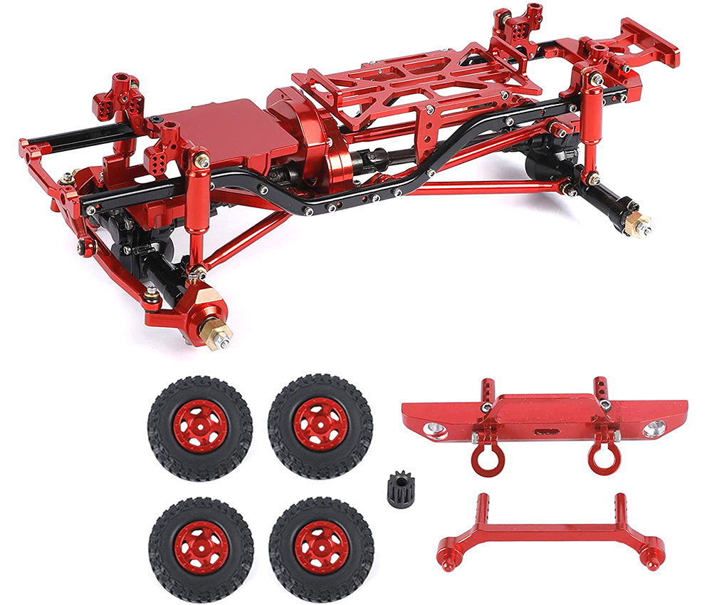 Complete Alloy Conversion Kit w/ 133 Wheelbase for 1/24 SCX24