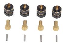 Alloy Machined Brass Wheel Adapters Hex 8mm Thick for Axial 1/24 SCX24 Crawler