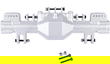 Alloy Axle Housing (1) for Losi 1/8 LMT 1.0 4WD Monster Truck