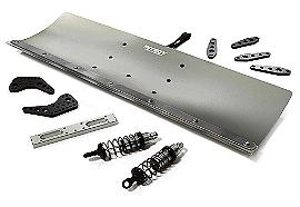 Grey Alloy Machined Snowplow Kit for Arrma 1/10 Vorteks 4X4 3S BLX - 400mm