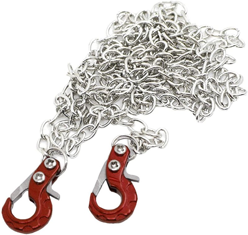 Realistic 1/10 Size Drag Chain & Tow Hooks for 1/10 Scale Off-Road 