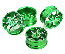 10 Spoke Alloy Wheel Set (4) for 1/10 On-Road Touring W=26mm