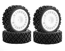 All Terrain Tire & Wheel Set for Tamiya TT01, TT02 & XV-01