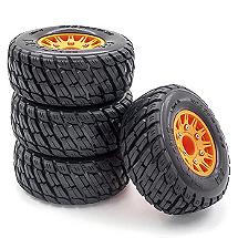 Short Course 2.2/3.0 Wheel for 12, 14 & 17mm Hex & Tire Set (4) (O.D.=114mm)