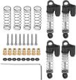 Machined Alloy 37mm Piggyback Shocks (4) for Axial 1/24 SCX24 Rock Crawler