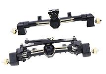 Alloy Machined Front & Rear Wide Axle Set w/ Portal for Axial SCX24 W=110mm