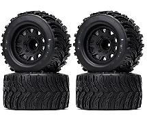 Off-Road 1/10 Size Wheel for 12mm & 14mm Hex & Tire Set (4) OD=125mm W=67mm